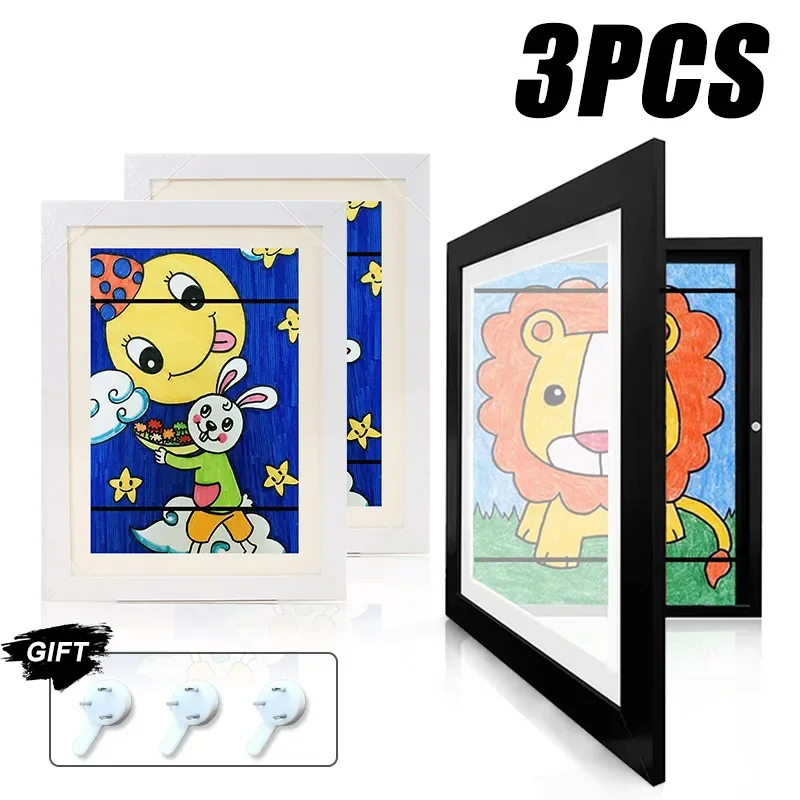 Children Art Frames Magnetic Front Opening for Poster Photo Drawing Paintings Pictures Kids Art Pictures Display Frames art frames photo frame