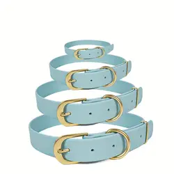 Durable Waterproof Dog Collar with Quick Release Buckle and Odor - Proof Design - S (Baby blue)
