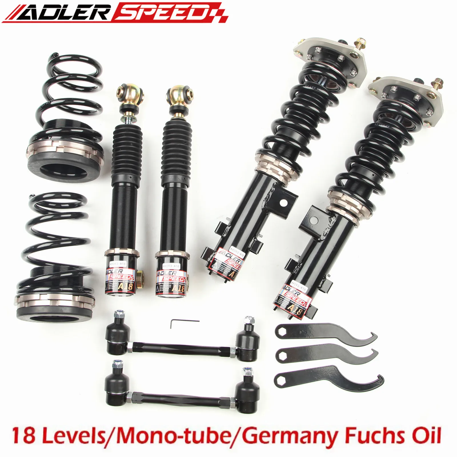 

ADLERSPEED Coilovers Suspension Kit For 12-17 Hyundai Veloster 18 Way Adj. Damper Shocks