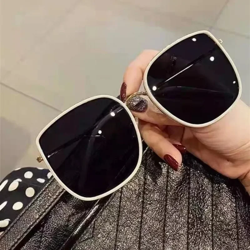 

Square Sunglasses Women Vintage Oversized Sun Glasses Korean Style Big Frame Female Little Red Ins Wind Anti-ultraviolet Glasses