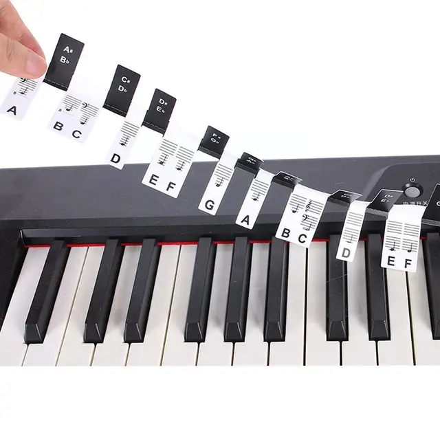 The 61 S 88 S Removable Piano For Labels Piano Board Stickers Piano Rake Notes Marker Overlay For Piano Fingering T2d8: A Colorful and Convenient Tool for Piano Learning