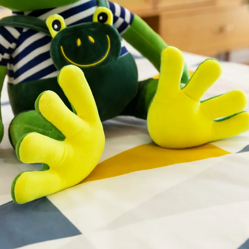 30-50cm Cartoon Frog Plush Toy Couple Frog with Clothes Stuffed Animal Doll Kids Children Birthday Gifts Mall Activity Presents