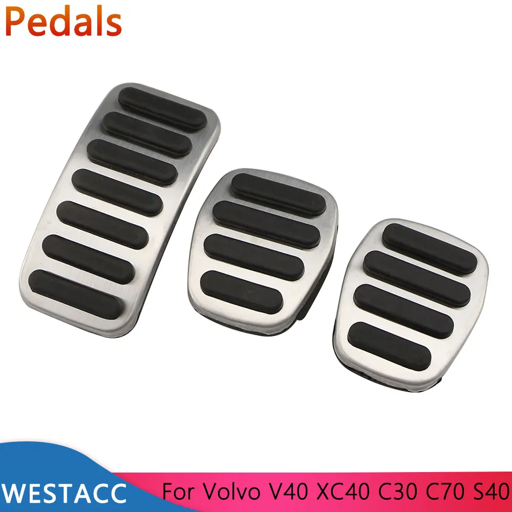 Car Pedals for Volvo V40 XC40 C30 C70 S40 2013 2014 2015 Fuel Gas Brake Accelerator Pedal Pad Cover Accessories