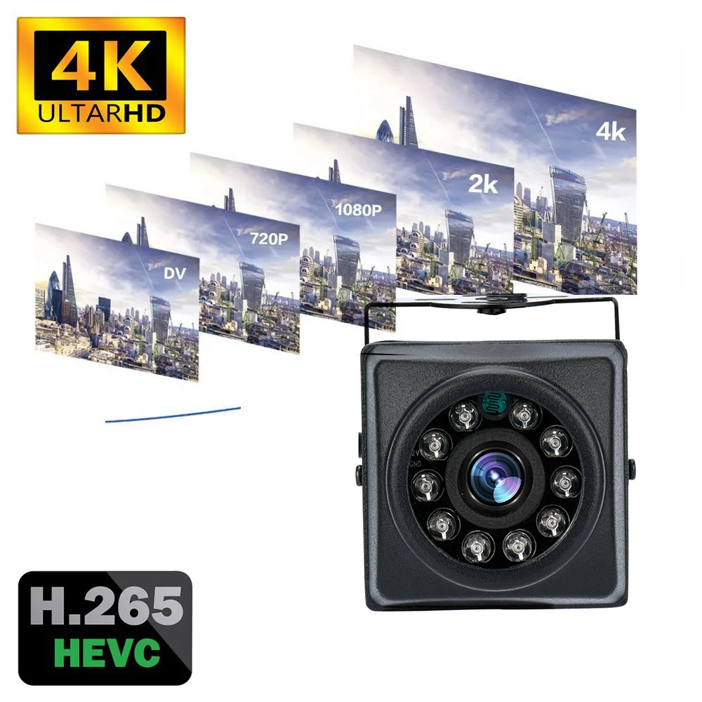 4K 8Mp 4Mp Hd Ip66 Visione Notturna Impermeabile Ir-Cut 940Nm Mini Tipo Piccolo Mini Poe Ip Ir Nest Cam Telecamera Di Sicurezza Esterna Icse