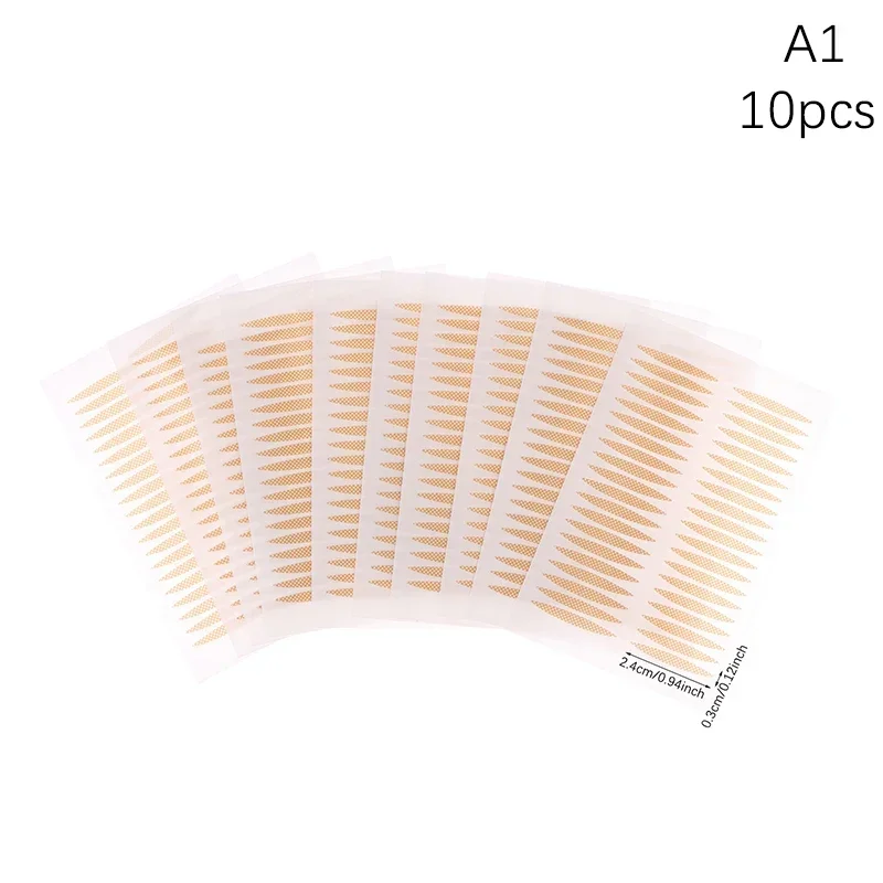 400pcs/lot Lace Mesh Eyelid Stickers Natural Double Eyelid Tape Big Eyes Lift Strips Non-marking Makeup Self-adhesive Eyes Tools double fold eyelid tape