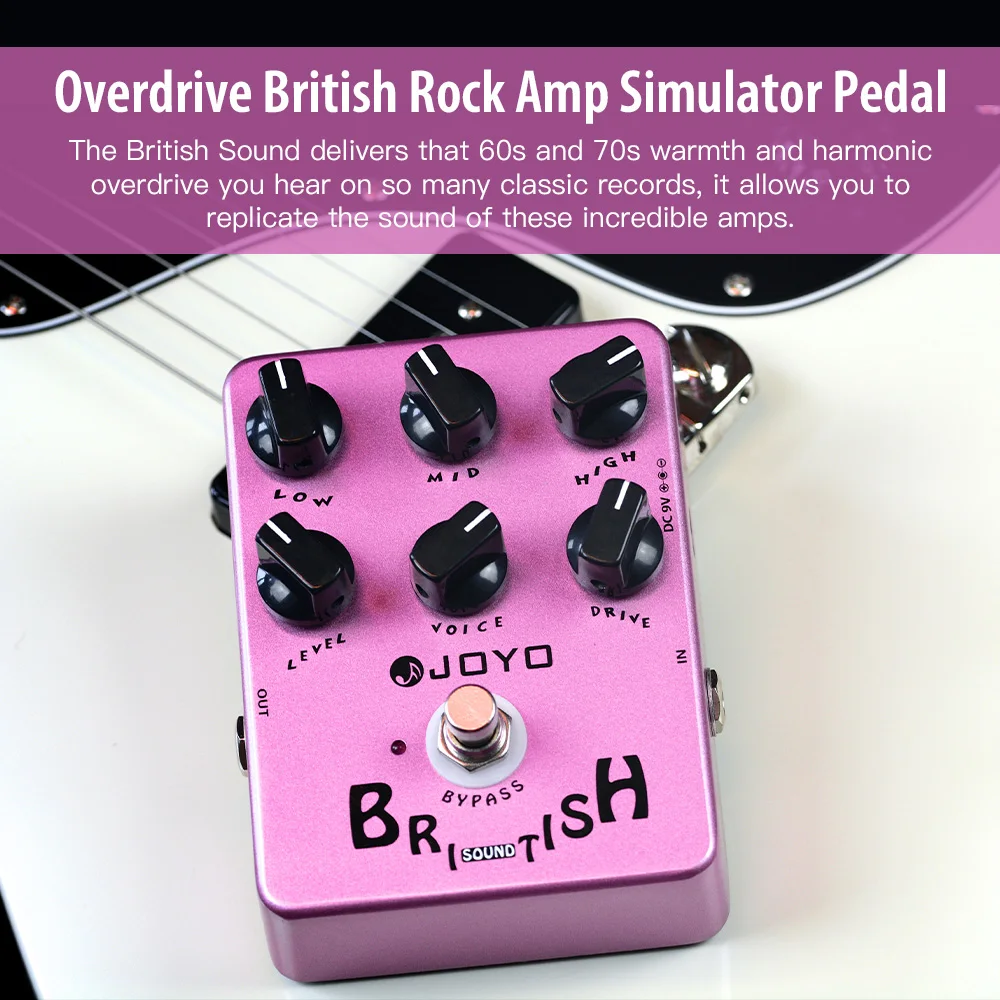 JF-16 BRITISH SOUND Overdrive Guitar Pedal Delivers Warmth and Harmonic Overdriv