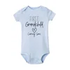 First Grandchild Coming Soon Announcement Newborn Baby Bodysuits Funny Boy Girl Short Sleeve Jumpsuit Gift for New Grandparents 4