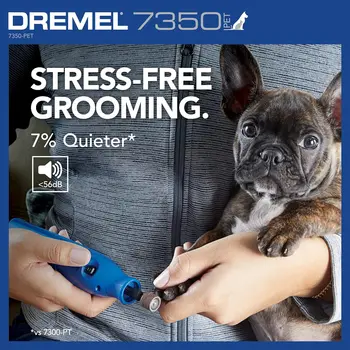 Dremel 7350-PET 4V Pet & Dog Nail Grinder Easy-To-Use & Safe Nail Trimmer Professional Pet Grooming Kit - Works on Large 4