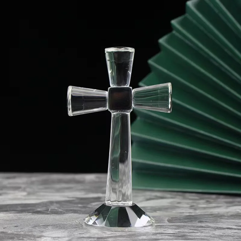 

Wholesale 10pcs/lot Crystal Glass Cross Christ Catholic Church Decoration Crucifix Christening Baptism Souvenir Easter Gifts