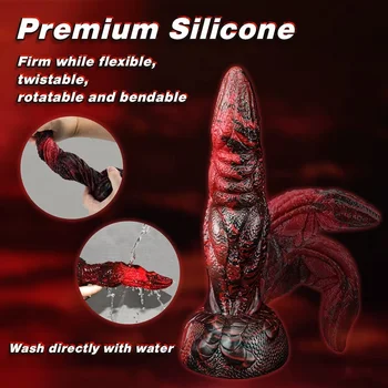 Snake Demon Penis Sex Products Female Dildo Masturbator New Liquid Silicone Mixed Color Alien Penis Best Sex Toys 3