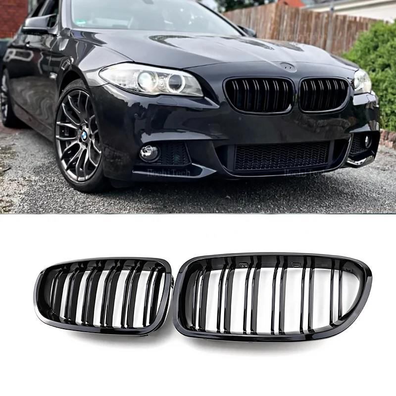 

ROLFES Front Bumper Grill Upgrade To Facelift Style Grille For BMW 5 Series F10 F11 F18 520i 523i 525i 530i M Color 2010-2017