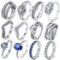 925 Sterling Silve Rings For Women Wholesale Popular Flower Lucky Rings For Women Jewelry Making Dorpshipping rings 2022 trend 2
