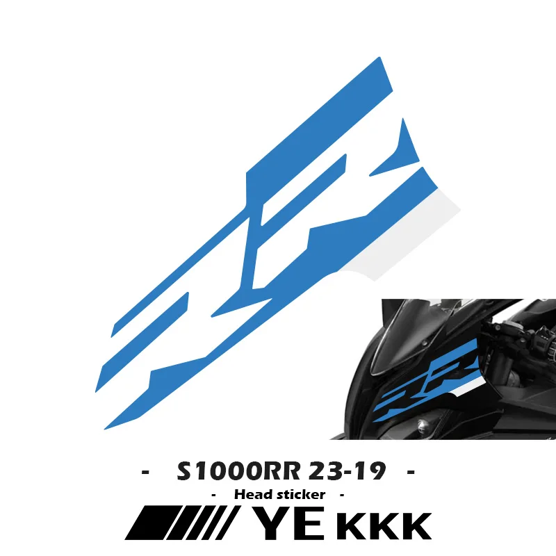 For BMW S1000RR 2019 2020 2021 2022 2023 Head Sticker RR Drawing S1000RR 2023 Motorcycle Accessories Sticker Decal 100% 3k full carbon fiber motorcycle accessories fairing spare parts fuel tank side cover side panel for s1000rr 2019 2022
