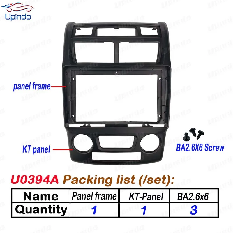 Kit de tablero de 9 pulgadas para KIA SPORTAGE 2005-2010, marco de radio de automóvil, cubierta adaptadora de reproductor de Android, bisel de panel estéreo, kit de radio GPS de Facia