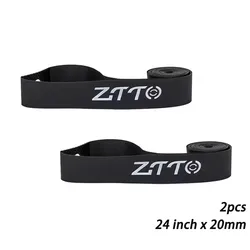 Premium MTB and Road Bike Rim Tapes - Durable PVC Rim Strips (24inch 20mm Black)