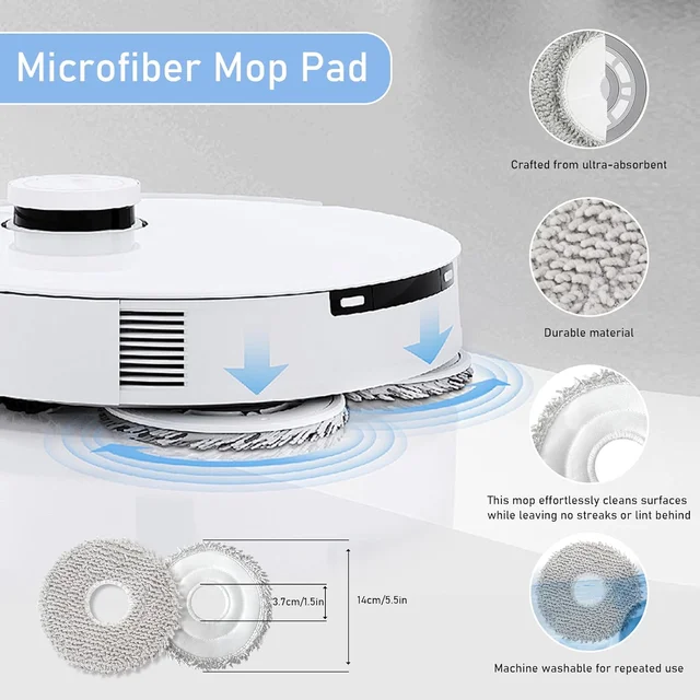 อะไหล่สำหรับหุ่นยนต์ดูดฝุ่น Ecovacs T50 PRO OMNI /T50 AUTO DDX67  แปรงหลัก แปรงข้าง ผ้าถูพื้น ไส้กรอง HEPA ถุงเก็บฝุ่น 3