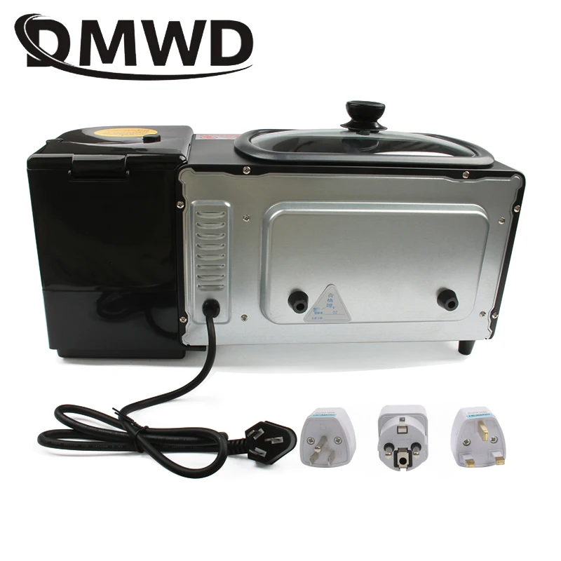 110V/220V 3-in-1 Breakfast Machine Drip American Coffee Maker Cooker Teppanyaki Bread Pizza Oven Egg Omelette Frying Pan Toaster 2
