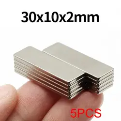 Powerful Super Strong Neodymium Magnet Block 30x10x2mm (30x10x2mm - 5pcs)