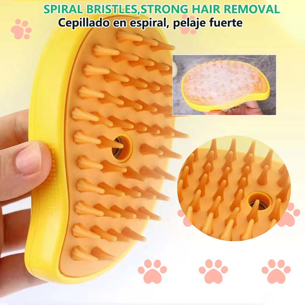 1/2Pcs 고양이 스팀 브러시 김이 나는 개 브러시 전기 스프레이 고양이 헤어 브러쉬 3 in 1 마사지 애완 동물 미용 빗 제모 빗
