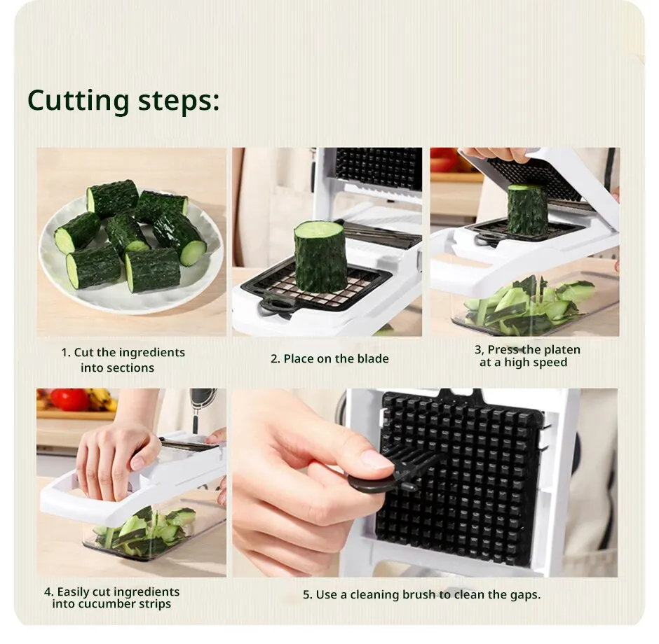 Multi-purpose Kitchen Vegetable and Fruit Dicing Processor Multi-functional and Convenient Vegetable Cutting Machine Kitchen food processor