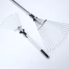 Leaf garden leaf rake Fan Rake with Handle Retractable Gardening Cleaner Rake for Leaf Grass garden metal rakes Lawn garden 1