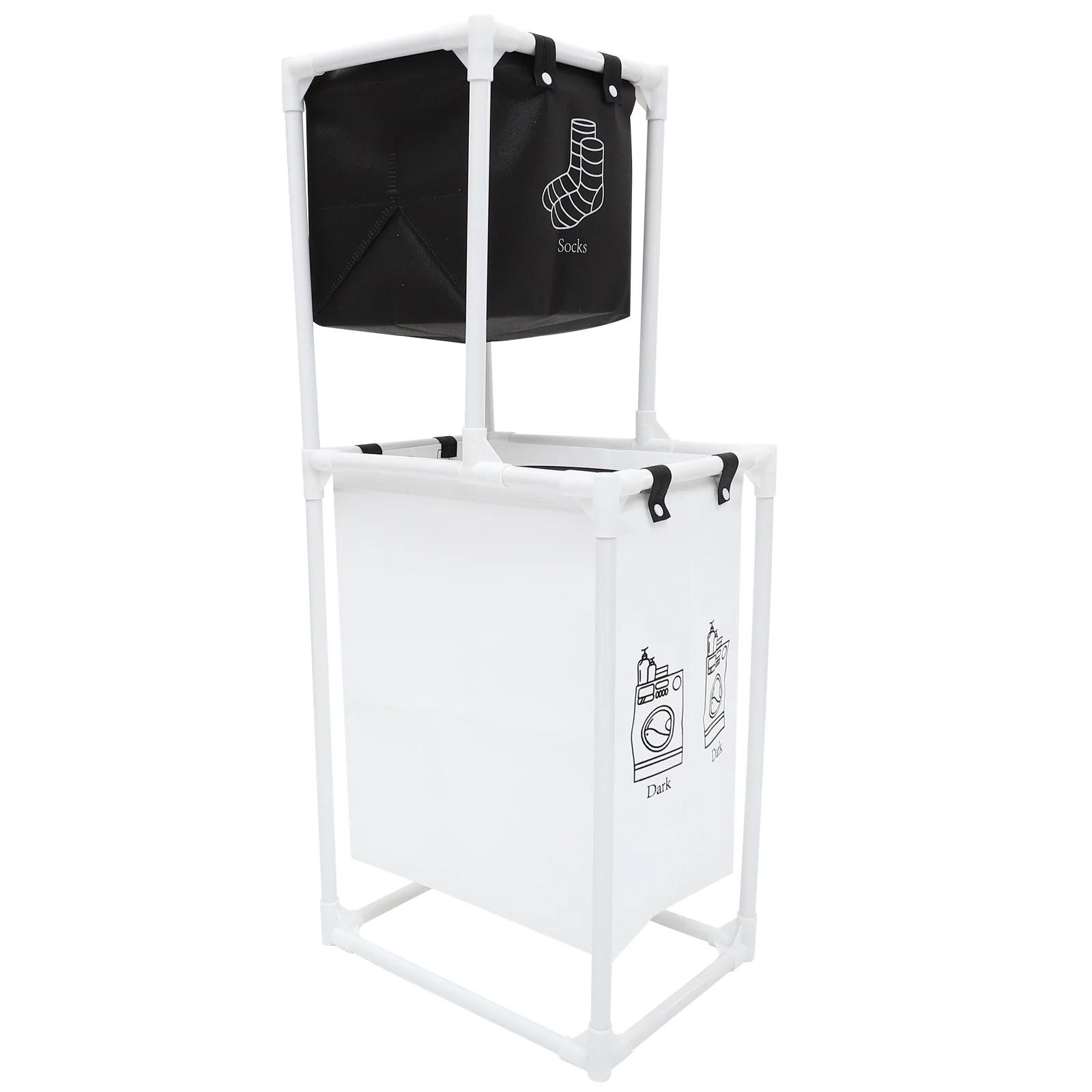 

Household Laundry Basket With Stand Large-capacity Dirty Clothes Storage Organizer Removable Hamper