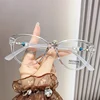 2024 New 3 in 1 Progressive Multifocal Reading Glasses Fashion Women Anti-blue Eyeglasses Easy To Look Far and Near -1.0 To +4.0 6