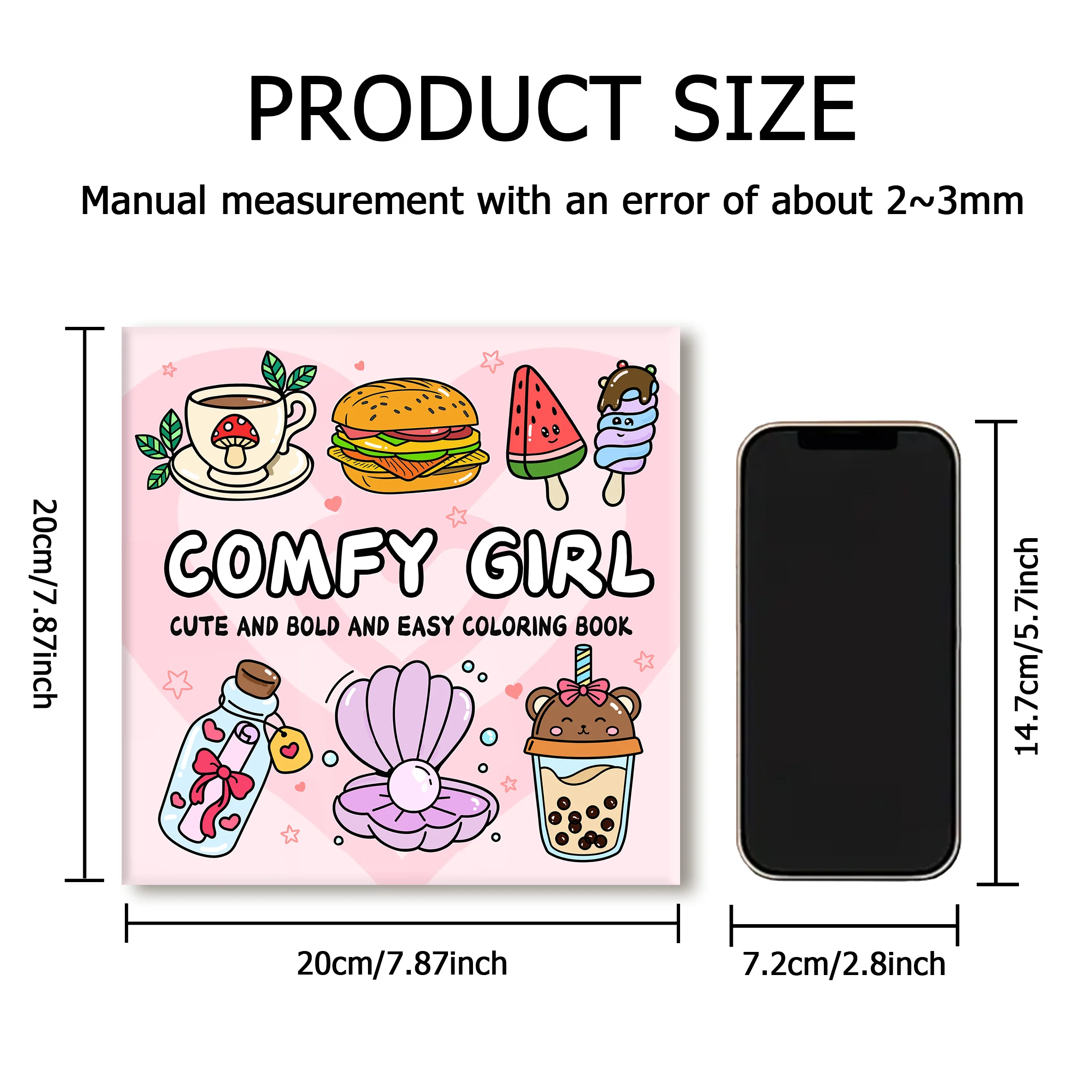 COMFY GIRL Bold-easy Patterns Coloring Book for Adults Cute Drawing Book Perfect Gift for Party and Birthday 3