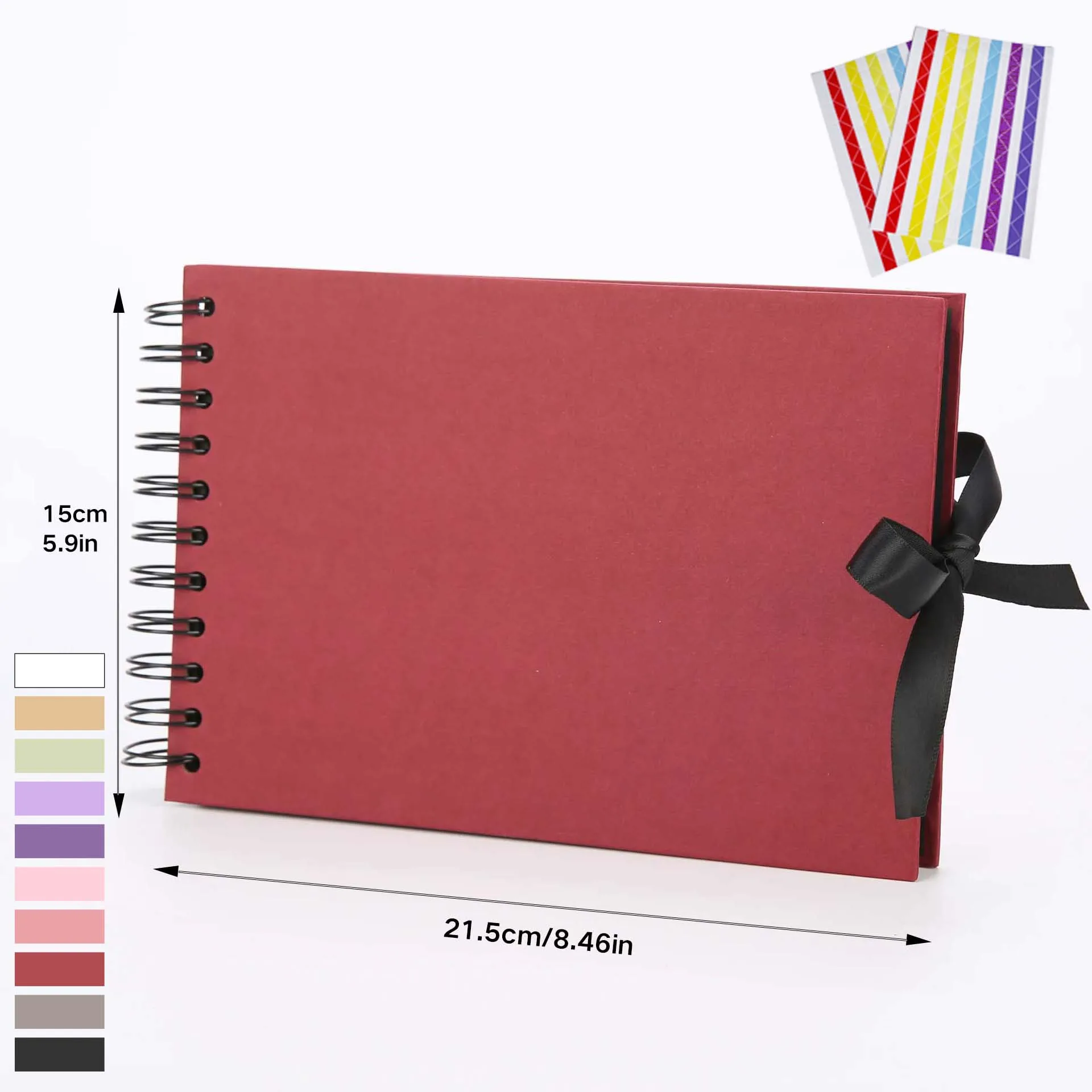 ZK20 80 Black Pages Memory Books DIY Photo Albums Scrapbook Cover Kraft Album Birthday Holiday Anniversary Gifts