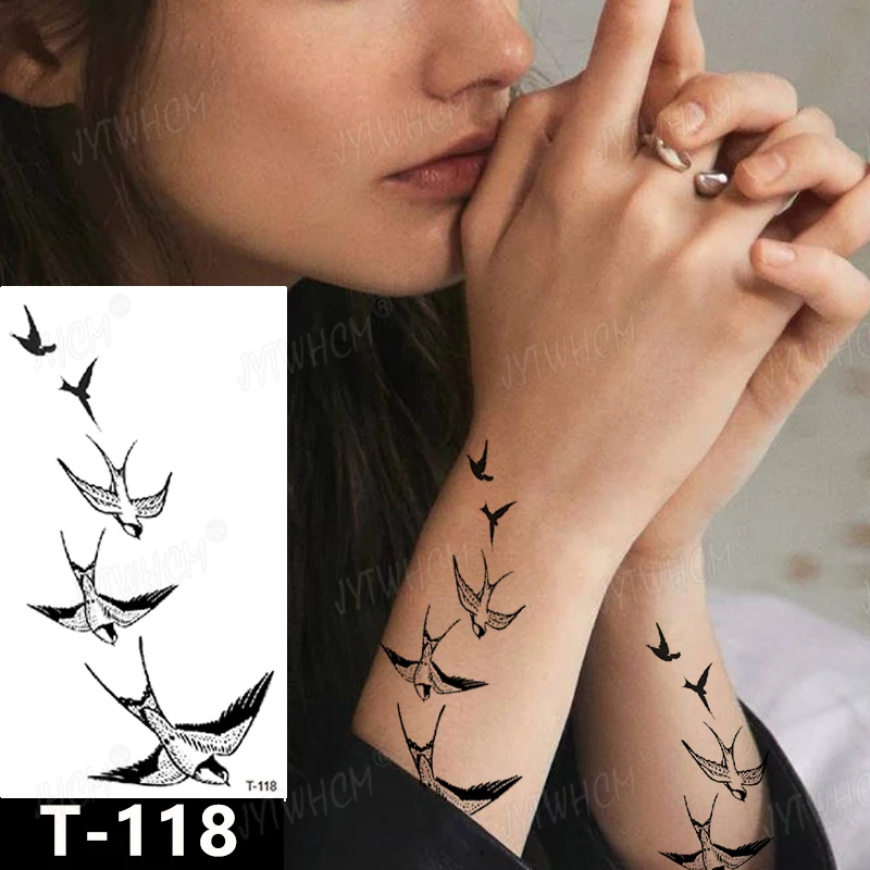 

Temporary Tattoo Stickers Waterproof Lines Hexagons Pointers Astrological Fake Tattoos Body Art Beauty Health Tatoos for Women