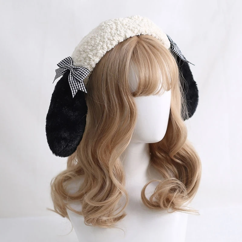 

Стильная шапка с отделкой собачьих ушей, зимняя теплая, идеальна для любителей моды D46A