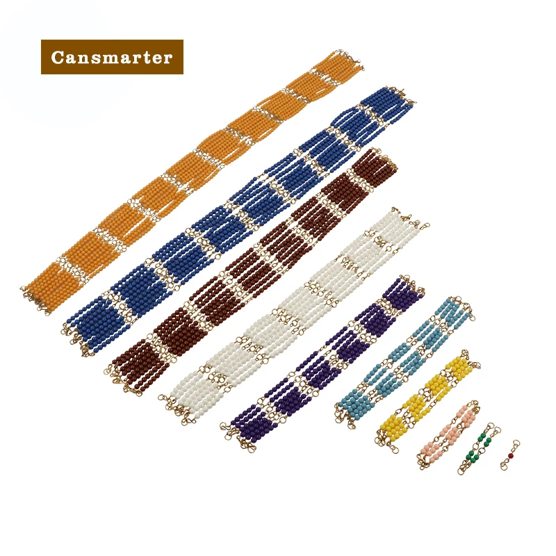 モンテッソーリ-赤ちゃんのための完全な木製ビーズセット,教育ツール