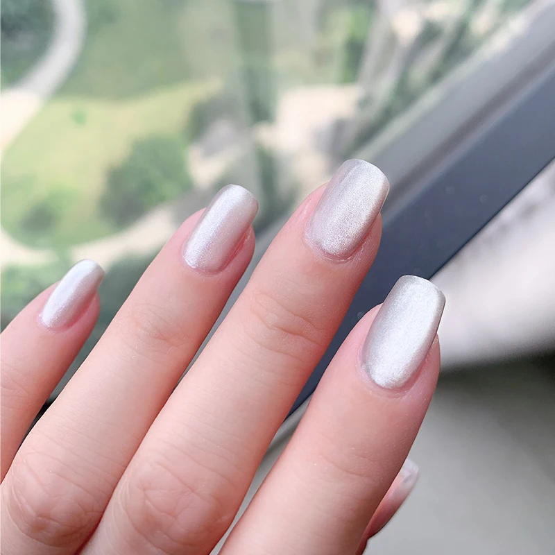 Pearl White Cat Eye Magnetic Powder Nail Art Decoration 3D Effect for Gel Polish Manicure Design Fine Particles Pigment nail powder nail pigment nail decoration