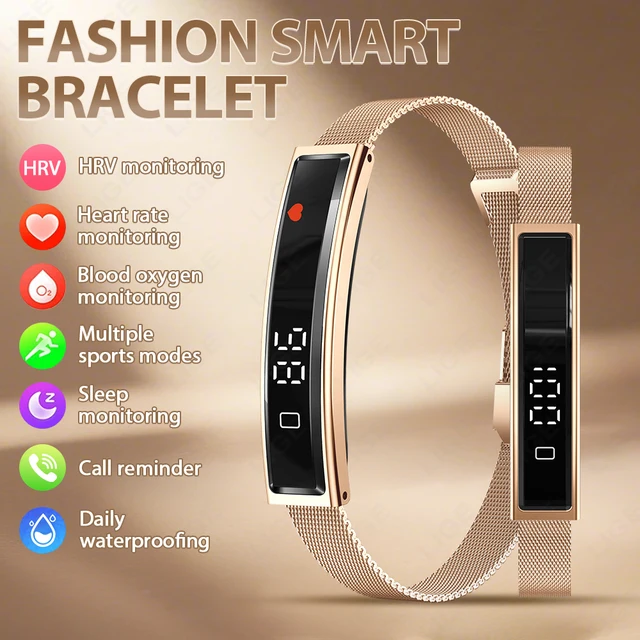 2026 New Fashion Women Smart Bracelet Sports Mode Fitness Tracker Heart Rate Health Monitoring IP68 Waterproof Men's Smart Watch