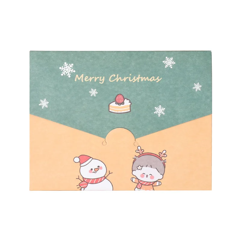 Merry Christmas Greeting Cards Envelope Xmas Gifts Card DIY Folding Paper Card Invitations New Year Cards birthday greeting cards