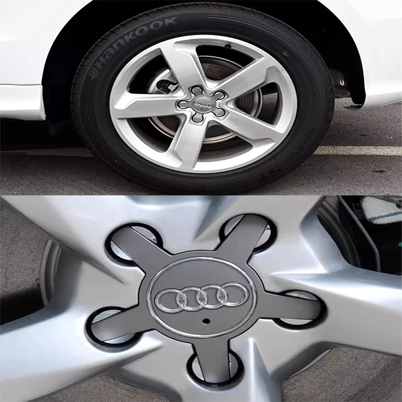 Luxury Car Wheel Hub Cover Set - Sleek Rim Center Cap Decoration Accessories (4 Pieces)