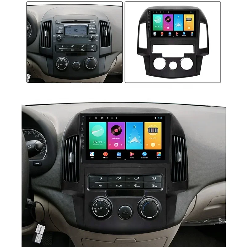 TK-YB ڵ ǰ   Mp3 ÷̾,  I-30  AC 2009-2011, 9 ġ ڵ   ׼, 