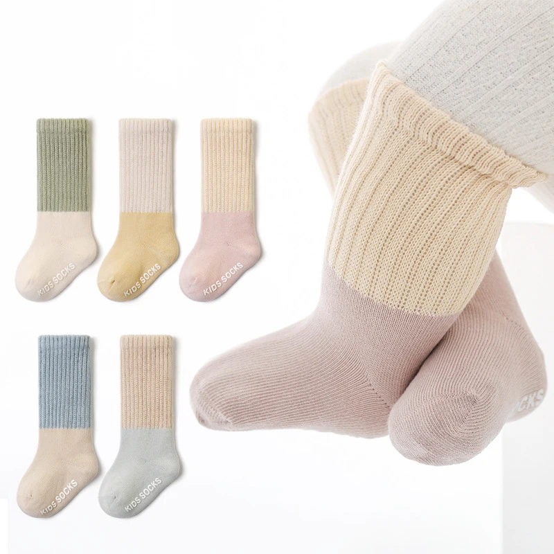 

New Boys And Girls Socks Knee High Solid Color Baby Long Tube Socks Cotton Toddler Stocking Children's Leg Warmers Baby Socken