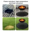 Fireproof Mat Outdoor Camping Round Grill Pad Oil-Proof Water-Resistant Reusable Wood Burning Fire-Pit Grill Mat Fire-Pit Campin 5