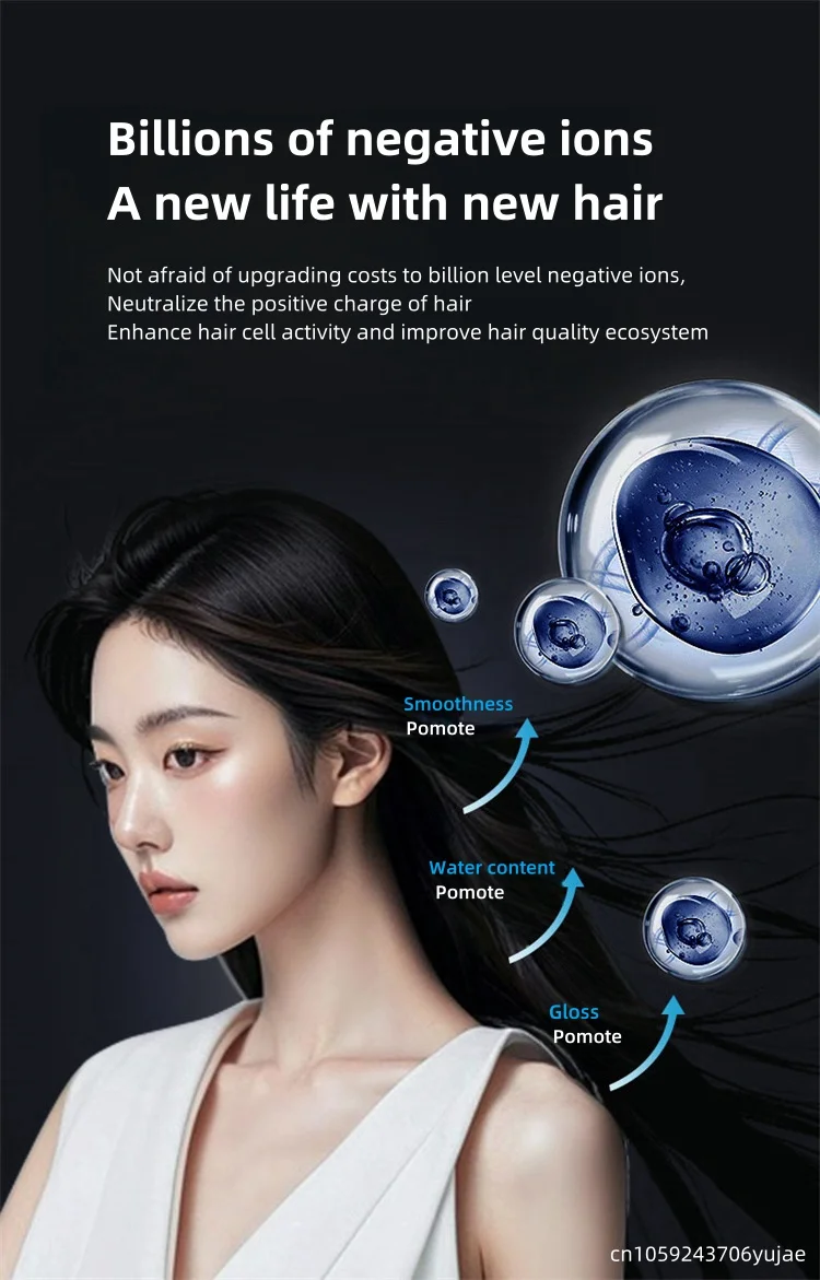 New Hammer Hair Dryer with High Airflow of 59 Seconds, Blue Light Ion Thermostat