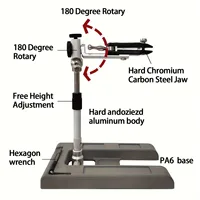 Foldable PA6 Base Anodized Aluminum 360° Rotary Fly Tying Vise 2