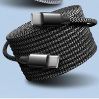 60 Вт, 1 м/2 м/3 м/5 м, двойной кабель Type-C для быстрой зарядки, аксессуары для мобильных телефонов, передача данных для Samsung Huawei Millet — изображение 3