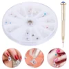 24Pcs Nail Pendants DIY Set with Dangle Nail Charm Piercing Tool Hand Drill nail charm nail pendant 1