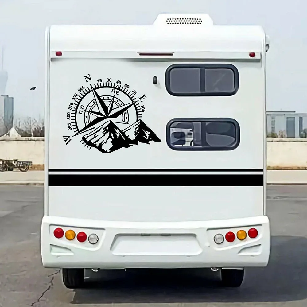 1 stücke Berg Große Vinyl Auto Motorhaube Seite Aufkleber Van Aufkleber Camper Caravan Autos Außen Zubehör PVC Aufkleber – Detail 8