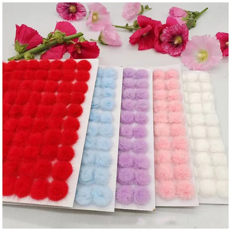 Description Picture 3 of itemMink Pompom 25mm-30mm Fur Balls DIY Pompon for Sewing on Knitted Keychain Scarf Hats DIY Jewelry Crafts Accessories pompones