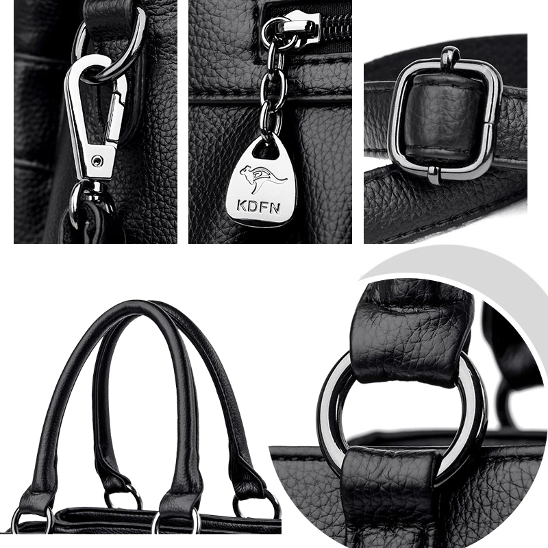 حقائب يد نسائية من ثلاث طبقات، مصنوعة من جلد البول...