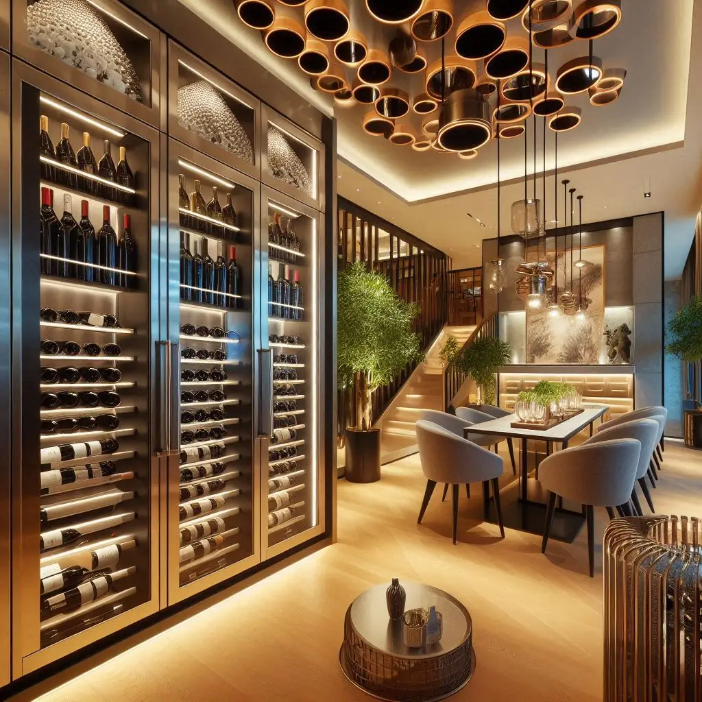 Stainless Steel Wine Storage Display Electric Wine Bottle Cooler Dual-Zone Chiller