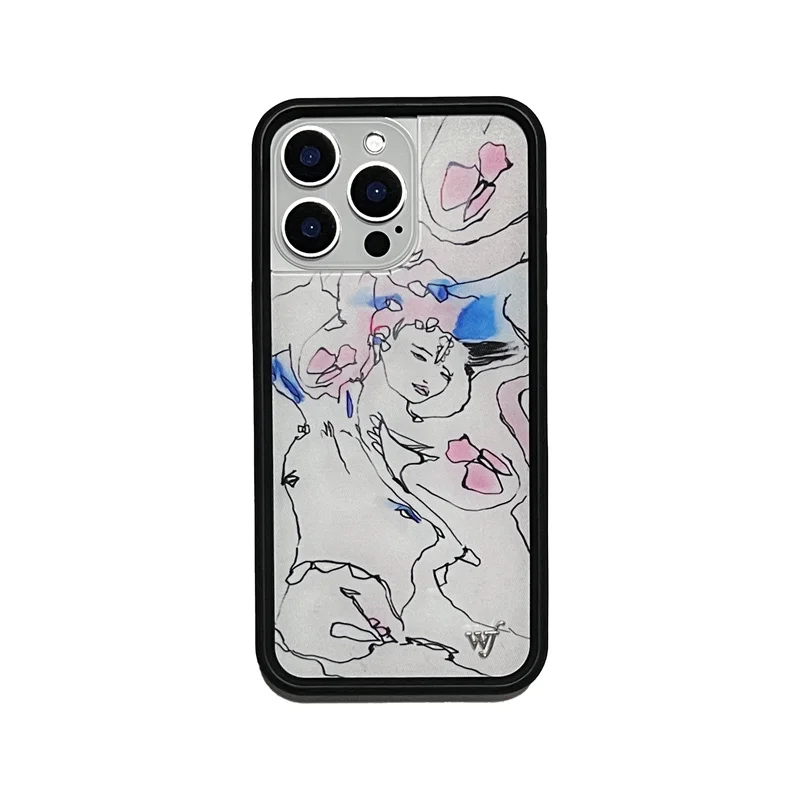 Wildflower 3D Five-Pointed Star Phone Case with Cute Skull and Dragon Cartoon Design