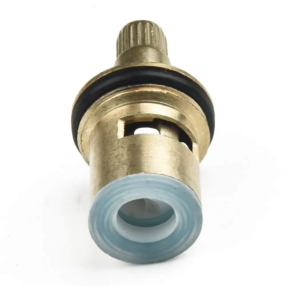 Faucet Replacement 1/4 Turn G1/2" Ceramic Disc Cartridge Hot Cold Tap Valve G1/2 Full Copper 20mm Quick Opening Faucet