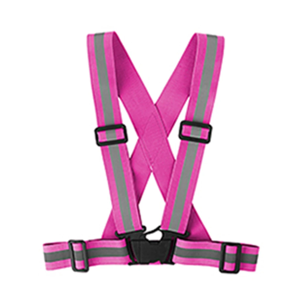 Motorcycle Vest Highlight Reflective Straps Night Running Riding Clothing Adjustable Men Women Cycling Safety Jacket